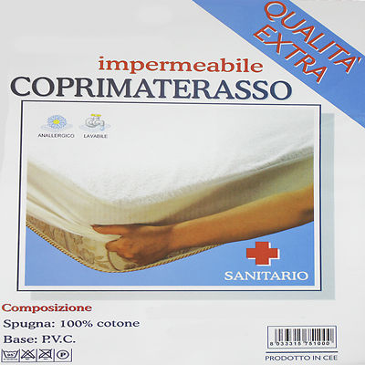 COPRIMATERASSO IMPERMEABILE SANITARIO PVC 1 PIAZZA E MEZZA